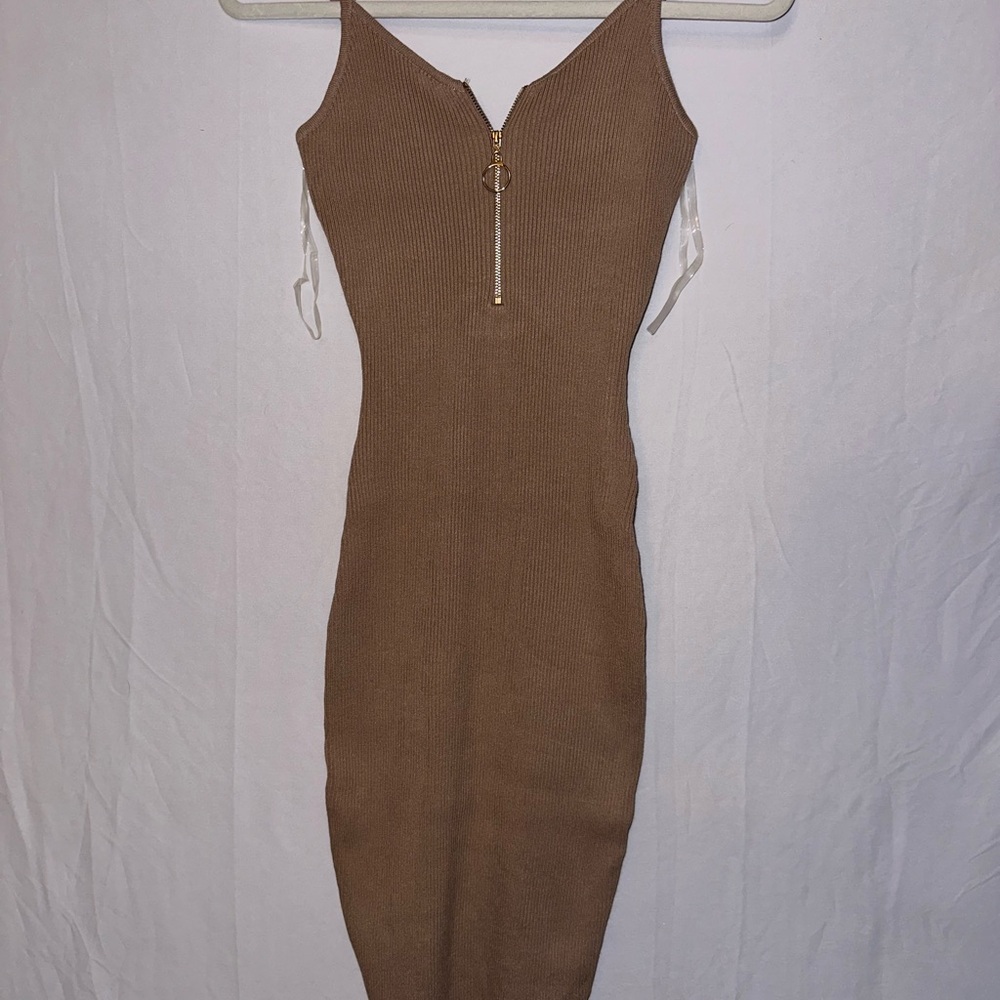 Hera Collection Brown Spaghetti Strap Dress